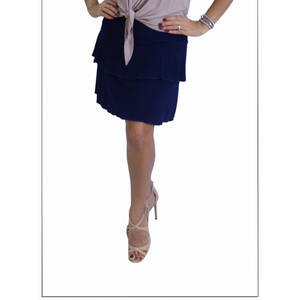 Island SH001-N-P2 3 Tier Solid Colors Skort With The Ruffle In The Cen