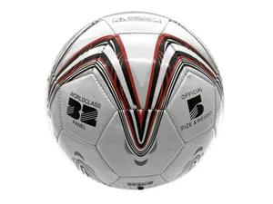Bulk GE823 Size 5 Soccer Ball With Red And Black Star Design