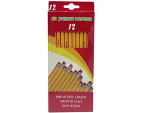 Bulk BJ545 12 Pack Yellow 2 Pencils