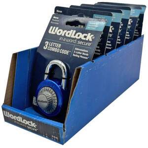 Bulk LL317 Wordlock 3 Letter Combination Lock In Tray Display