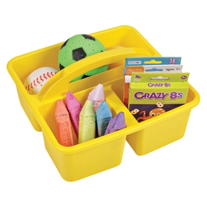 Deflecto DEF 39505YEL Antimicrobial Kids Storage Caddy - 3 Compartment