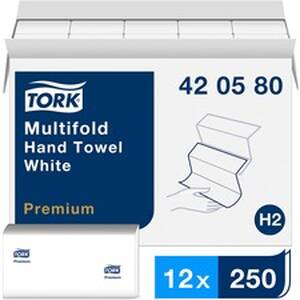 Essity TRK 420580 Tork Premium Multifold Hand Towel - 1 Ply - Multifol