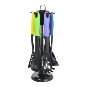 Megachef MGNP-800 Assorted Color Nylon Cooking Utensils, Set Of 7