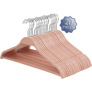 Elama ELH-6010-PINK Home 20 Piece Biodegradable Coat Hangers In Pink