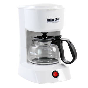 Better IM-105W 4 Cup Compact Coffee Maker In White With Removable Filt
