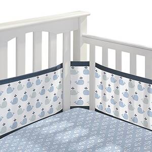 Breathablebaby 90121 3pc Classic Crib Bedding Set Little Whale Navy