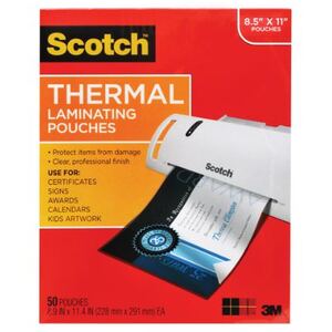 3m TP3854-50 Scotch Thermal Laminating Pouches  Sheet Size Supported: 