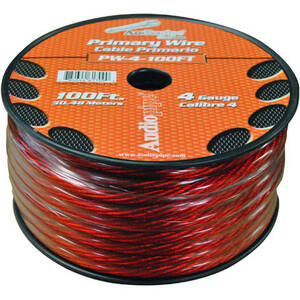 Nippon PW4100RD Power Wire Audiopipe 4ga 100' Red