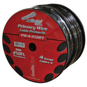 Nippon PW4BK Power Wire Audiopipe 4ga 250' Black