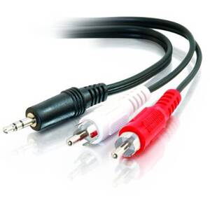 C2g 40423 6ft Value Seriesandtrade; One 3.5mm Stereo Male To Two Rca S