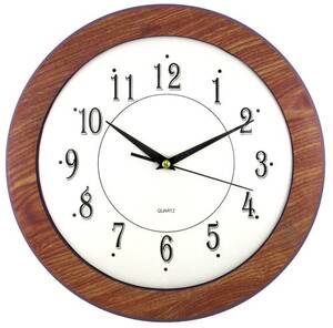 Timekeeper 6415 12 Wood Grain Round Wall Clock