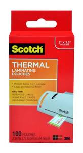 3m TP5851-100 Thermal Pouches, Business Card