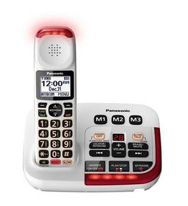 Panasonic KX-TGM420W Amplified Cordless With Answering In Whi