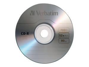 Verbatim 94776 Cd-r, , 700mb, 52x, Branded, 1pk Slim Case