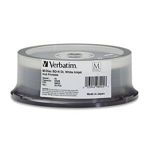 Verbatim 98925 M-disc Bd-r Dl, , 50gb, 6x, White Inkjet Hub Printable,