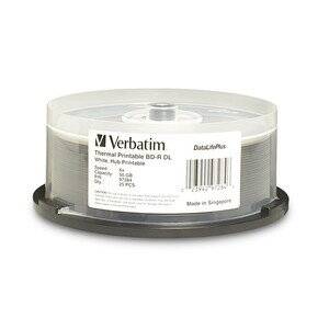 Verbatim 97284 Bd-r Dl, , 50gb, 6x, White Thermal Printable, 25pk Spin