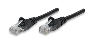 Intellinet 320757 7 Ft Black Cat5e Snagless Patch Cable