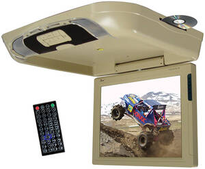 Tview T1591DVFDTAN 15 Flip Down Monitor With Dvd Player Usbsd Irfm Tra
