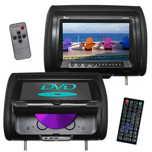 Tview T939DVPLBK 9 Headrest Monitor With Dvd Player Sold In Pairs Blac