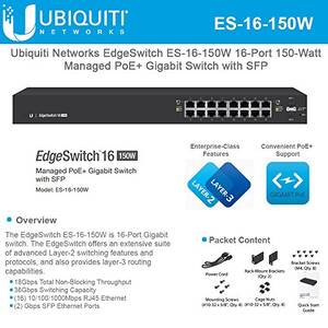 Ubiquiti ES-16-150W Edgeswitch 16port 150w