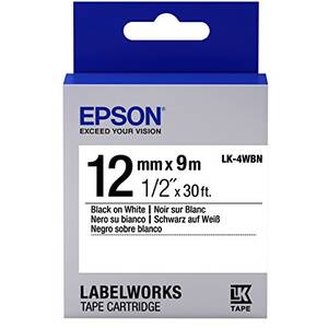Epson LK-4WBN Label Works Labels Stnd Blkwht