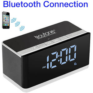 Boytone BT-86C Bt-86c Bluetooth 4.1 Portable Alarm Clock Radio Wireles