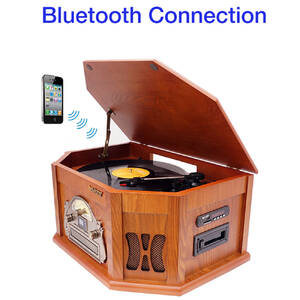 Boytone BT-25WB 8-in-1  Bt-25wb With Bluetooth Connection Natural Wood