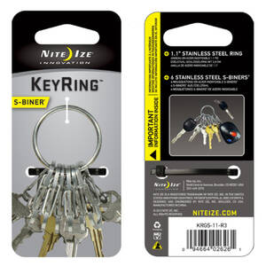 Nite KRGS-11-R3 Keyring Steel-stainless S-biners