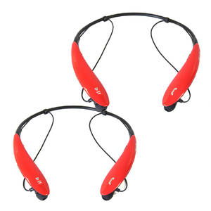 Bluetooth SPORTS-BLUETOOTH-RED-BNDL 2pc  Setsports  Headphones In Red