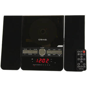 Craig CM427BT-BK Bluetooth 3-piece Cd Shelf System With Dual Alarm Clo
