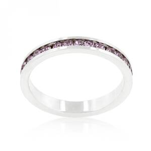 Icon J9083 Stylish Stackables With Lavender Crystal Ring (size: 07) R0