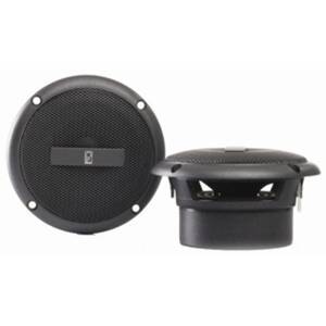 Poly-planar MA3013G 3 Round Flush-mount Compnent Speakers - (pair) Gra