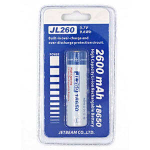 Jetbeam JL260 18650 Rechargeable Li-ion Battery 2600mah