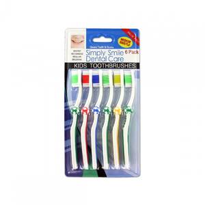 Sterling KL1153 6 Pack Children39;s Wave Bristle Toothbrushes Be358
