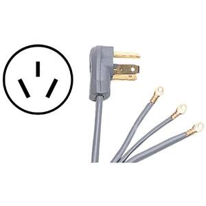 Certified 90-1064 (r) 90-1064 3-wire Closed-eyelet 40-amp Range Cord, 