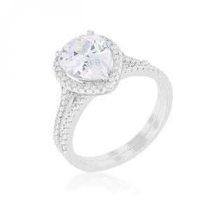 Icon J11903 Halo Solitaire Pear Engagement Ring (size: 09) R08441r-c01