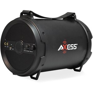 Axess SPBT1040BK Portable Bluetooth 2.1 Hi-fi Cylinder Loud Speaker Bu