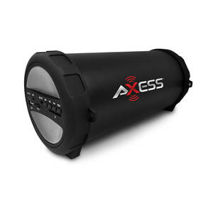 Axess SPBT1041GY Portable Thunder Sonic Bluetooth Cylinder Loud Speake