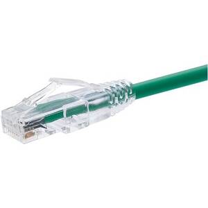Unirise 10074 Clearfit Cat6 Patch Cable, Green, Snagless, 1ft