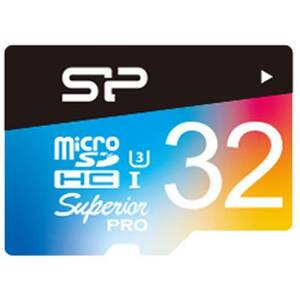 Silicon SP032GBSTHDU3V20 Superior Pro 32gb Microsdhc Uhs-1(u3)