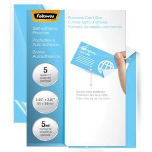 Fellowes 5220701 Pouch Id Tag Punched Self Adhesive 5mil