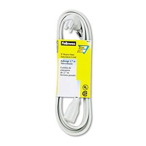 Fellowes 99595 Heavy Duty Indoor 9' Extension Cord - 125 V Ac  15 A - 