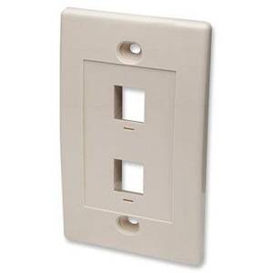 Intellinet 162838 2 Outlet Ivory Wall Plate