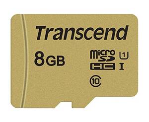 Transcend TS8GUSD500S 8gb Uhs-i U1 Microsd With Adapter, Mlc