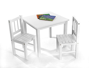 Lipper 513W Child's Table Chair Set White
