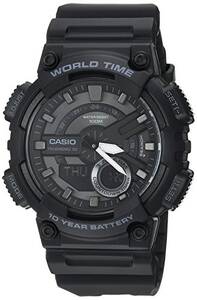 Casio AEQ110W-1BV Aeq110w 1bv Blk Ana Digi Watch