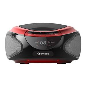 Ematic EBB9224RD Cd Bluetooth Boombox Red