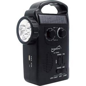 Supersonic SC-1095ER Dynamo Radio Flashlight With 3 Kinds Of Power Sup
