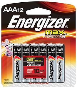 Energizer E92BP-12 Max Alkaline Aaa Batteries, 12 Pack - Alkaline