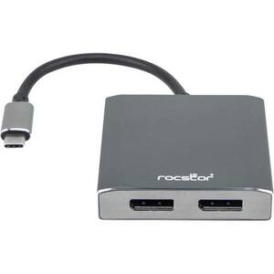 Rocstor Y10A201-A1 Usb-c To Dual Displayport Multi-monitor Adapter - 2